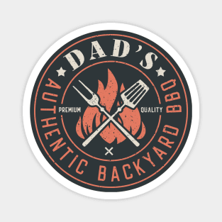 Dads Backyard Premium Quality BBQ | Backyard Pool Party BBQ | Summer | For Black Magnet